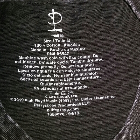 Pink Floyd Distressed Crop Top - Picture 3 of 4